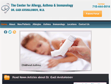 Tablet Screenshot of allergyimmunologydr.com